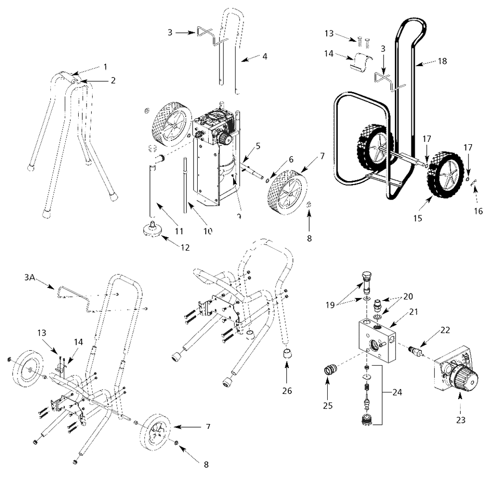 Assembly Parts Diagram and Parts List for PS230I  Campbell Hausfeld Paint Sprayer
